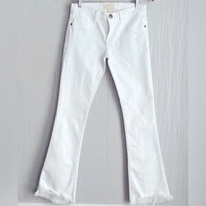 CURRENT/ELLIOTT FLARED FLIP FLOP JEAN IN SNOW CONE WHITE! Size 26